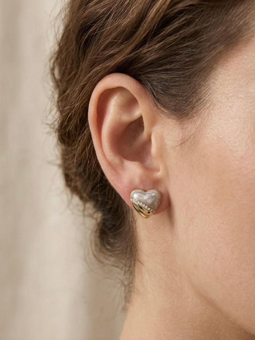 Aretes Corazón Esmaltado