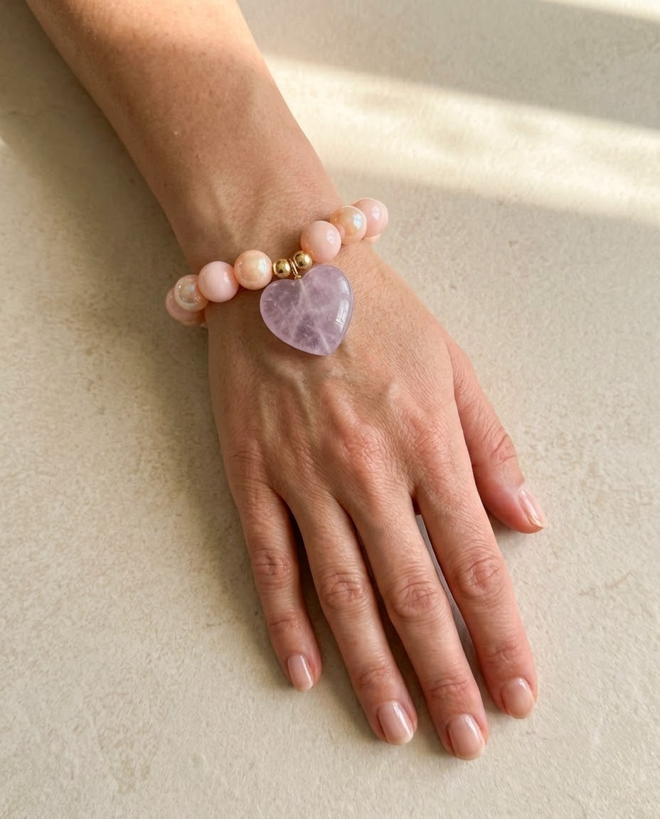 Pulsera Cuentas Corazón