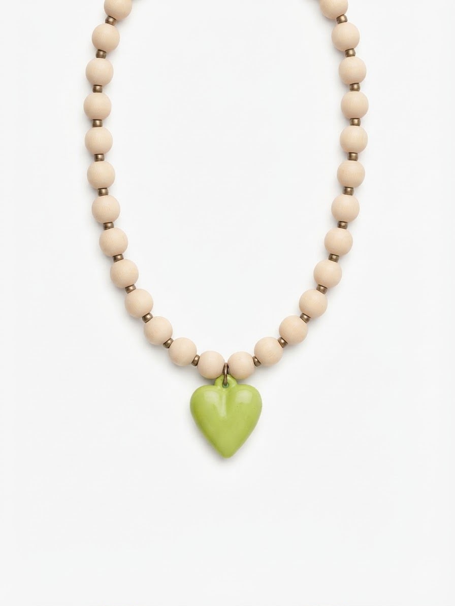 Collar Corazón Verde