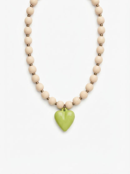 Collar Corazón Verde