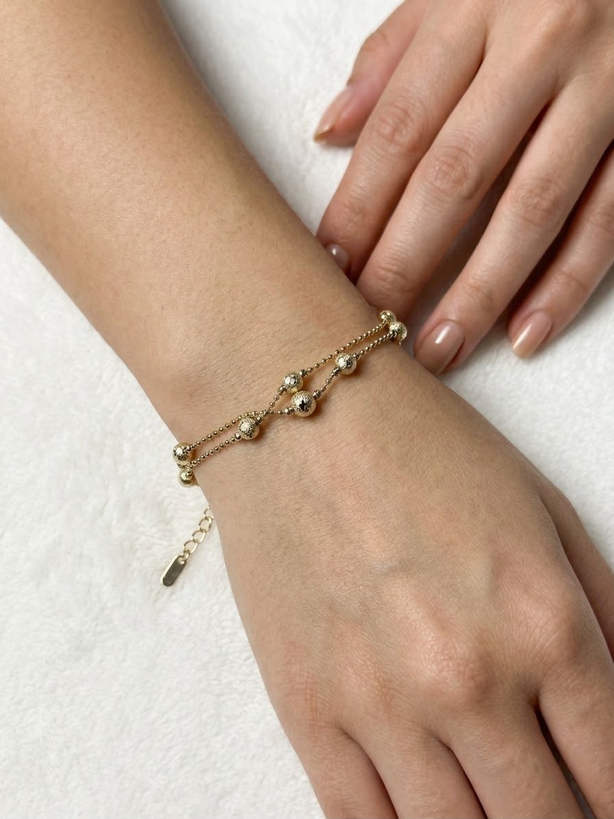 Pulsera Esferas Doradas