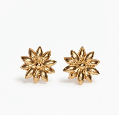 Aretes Flor Dorada