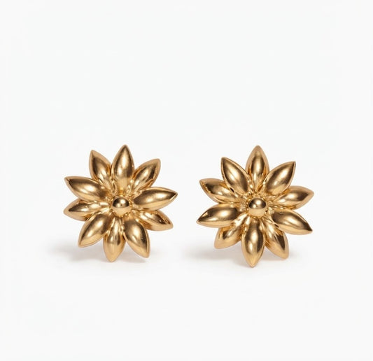 Aretes Flor Dorada