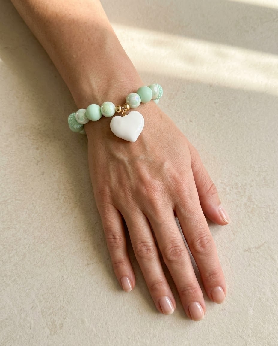 Pulsera Corazón Mint