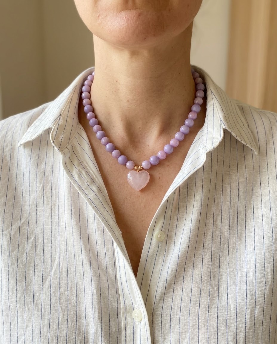 Collar Corazón Lila