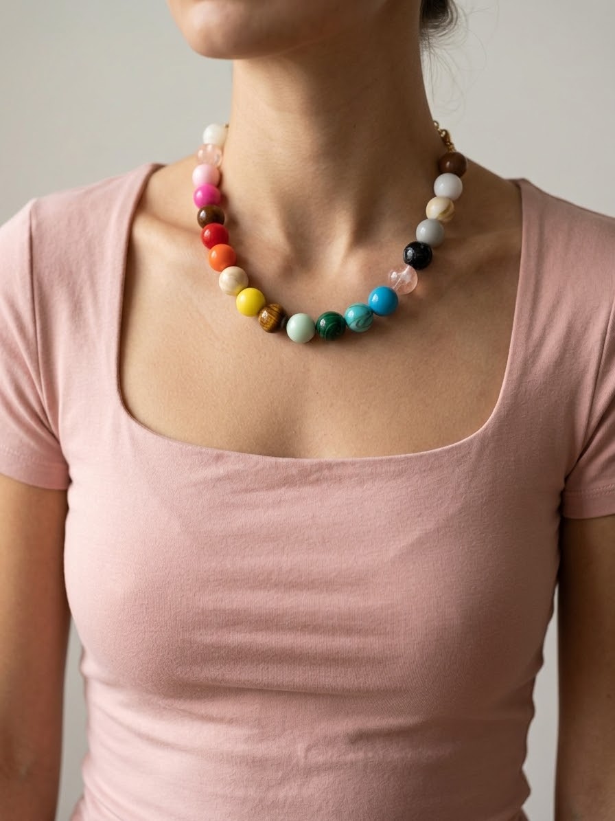 Collar Esferas Multicolor