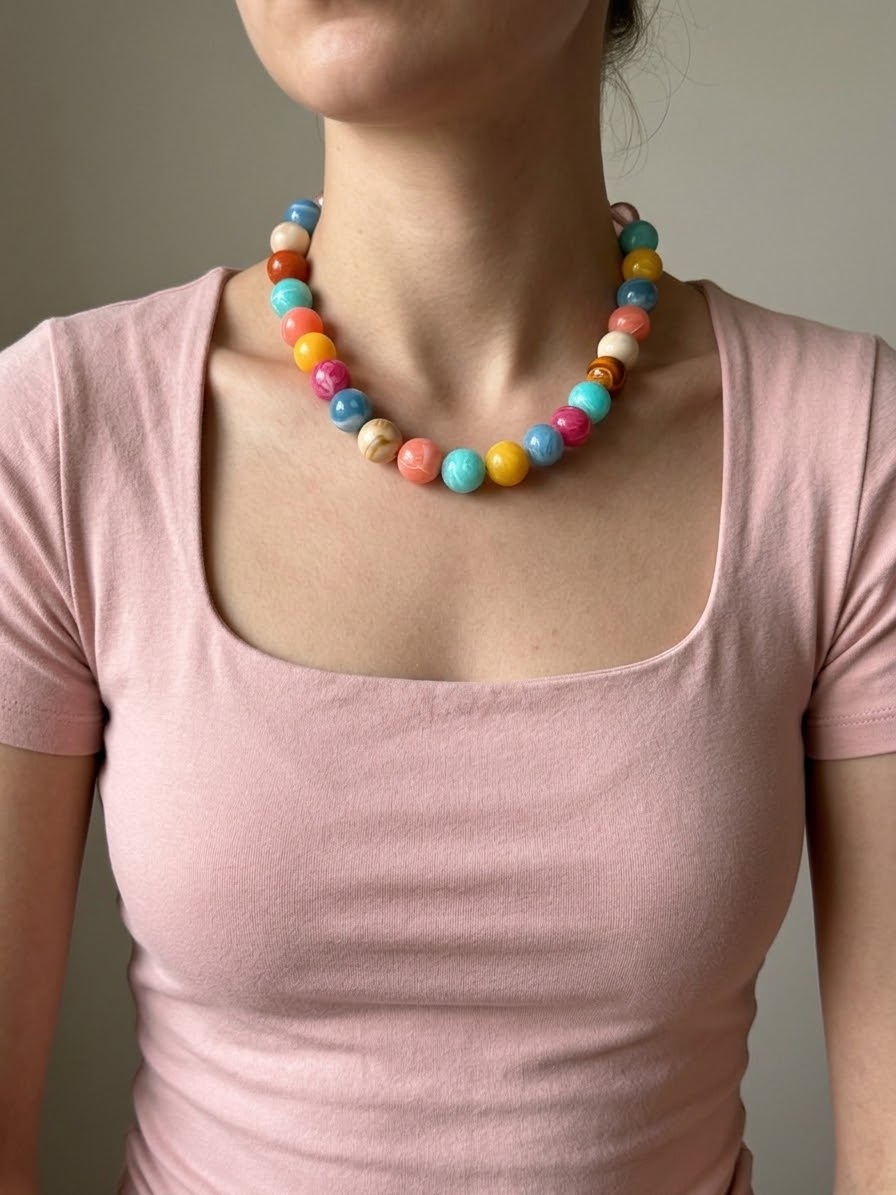 Collar Esferas Multicolor