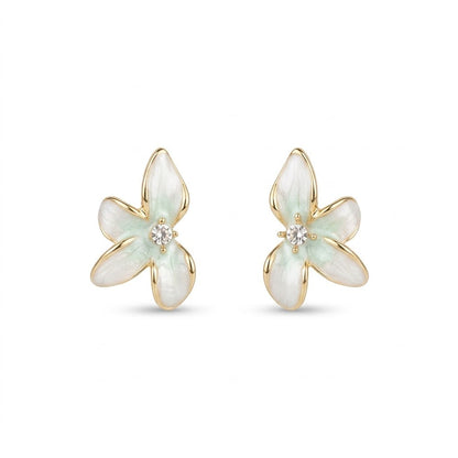 Aretes Mini Flor Menta