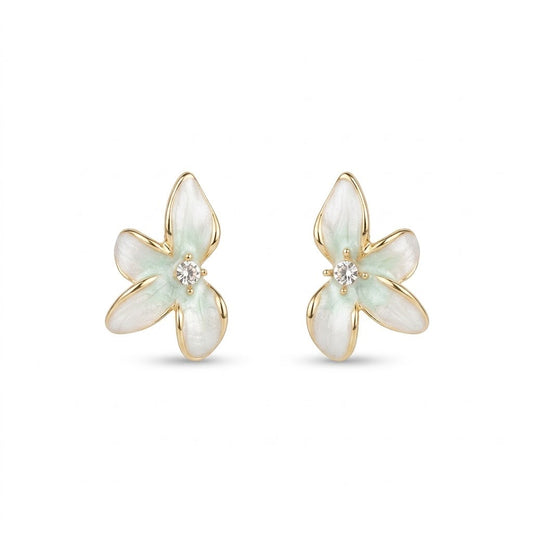 Aretes Mini Flor Menta