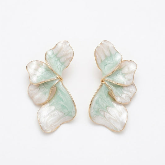 Aretes Petal Menta