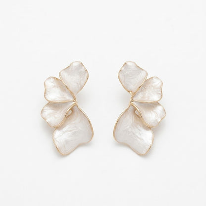 Aretes Petal Marfil