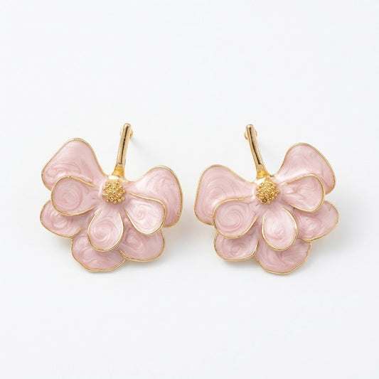 Aretes Flor Rosa
