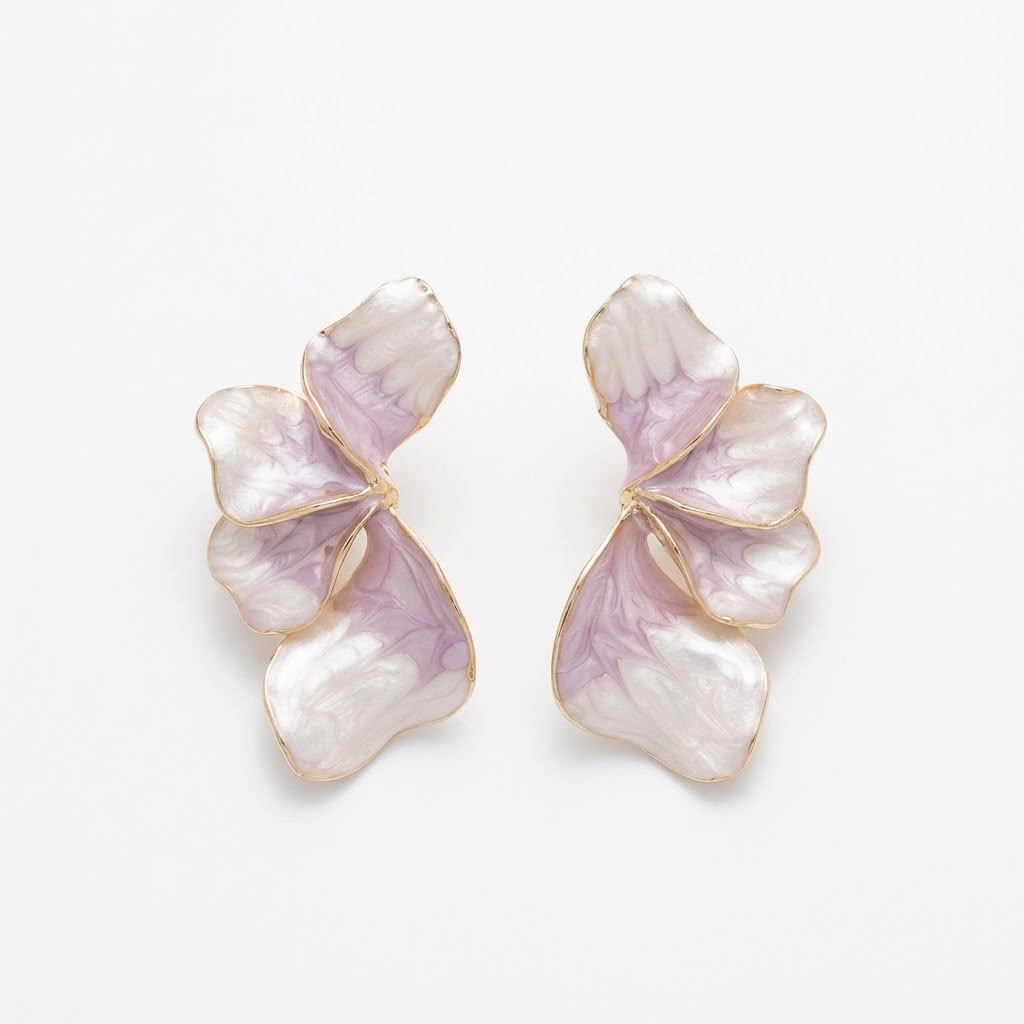 Aretes Petal Lila