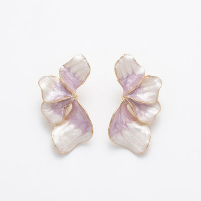 Aretes Petal Lila