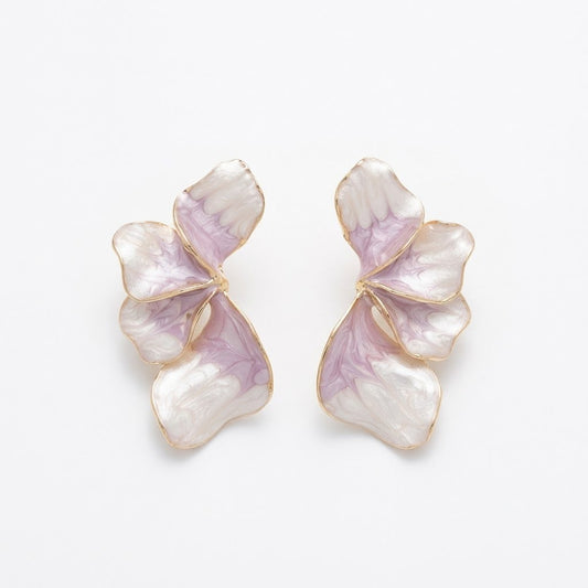 Aretes Petal Lila