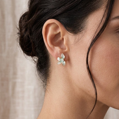 Aretes Mini Flor Menta