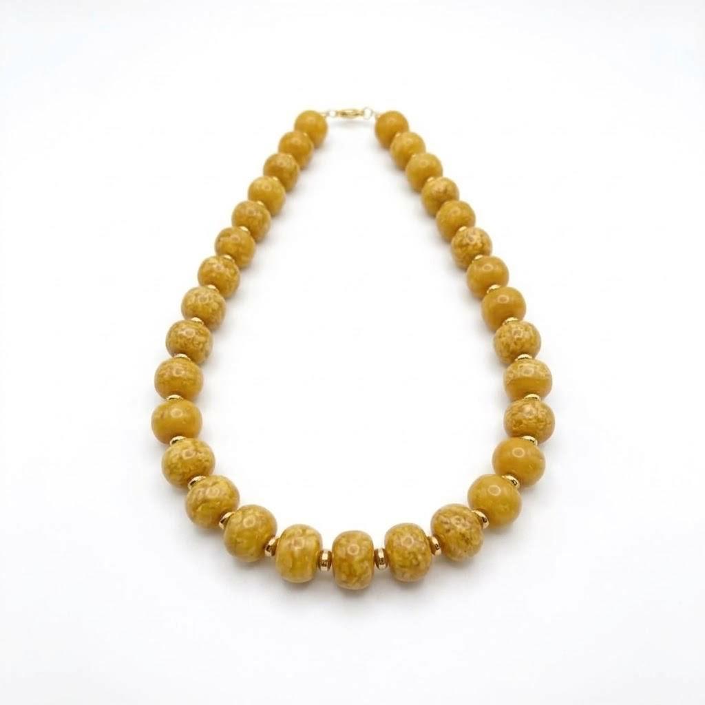 Collar Ámbar Mostaza