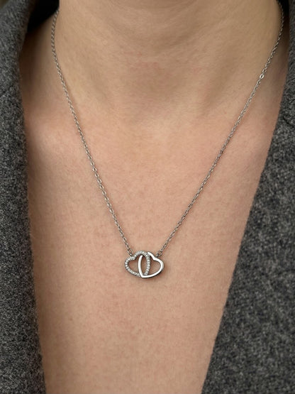 Collar Corazón Doble