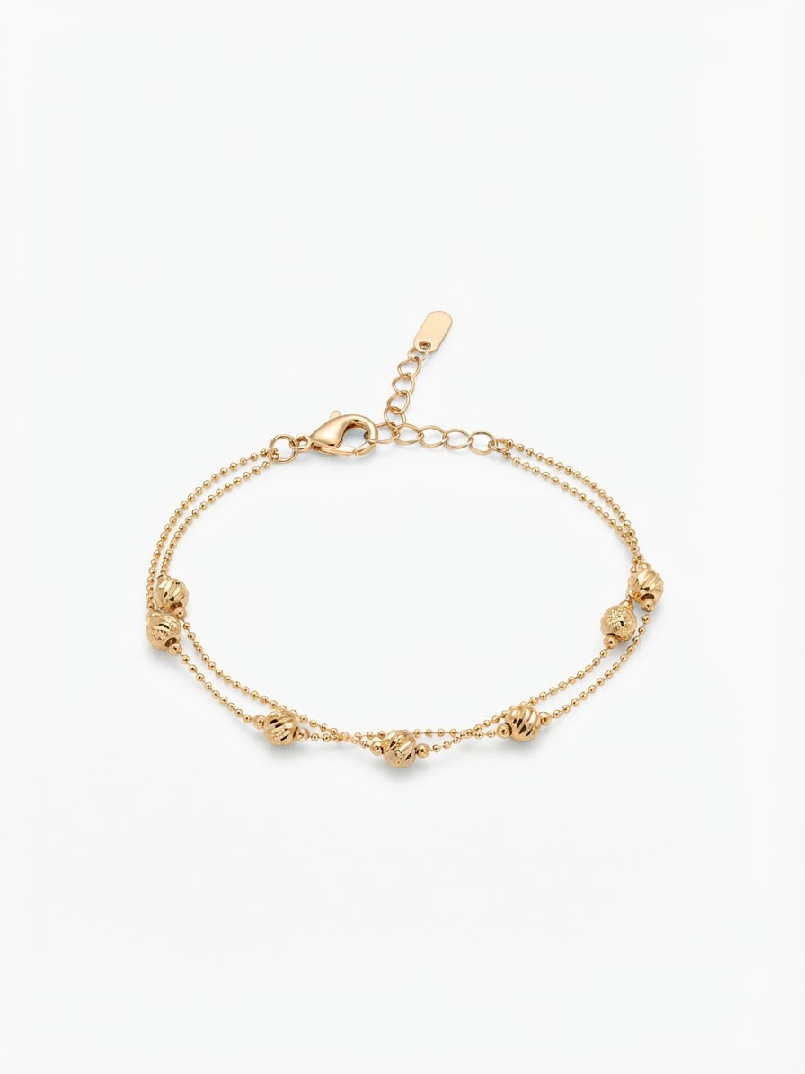 Pulsera Esferas Doradas