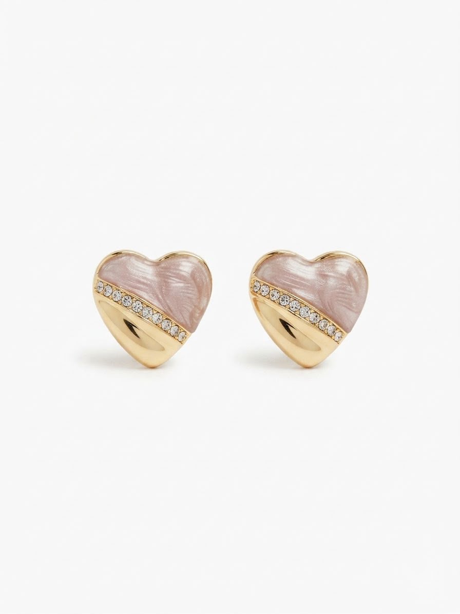 Aretes Corazón Esmaltado