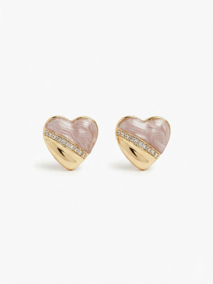 Aretes Corazón Esmaltado